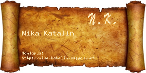 Nika Katalin névjegykártya