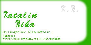 katalin nika business card